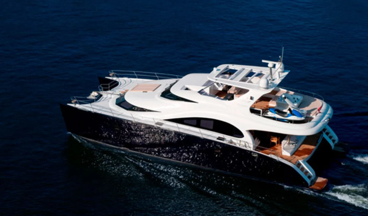 The launch of the second unit of the exclusive version of the 70 Sunreef Power 