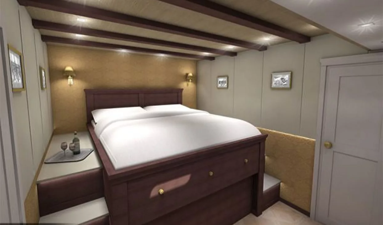 Students from the Academy of Fine Arts in Gdańsk designed a luxurious cabin for the 70 Sunreef Power yacht.