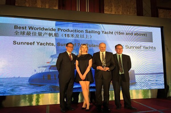 Sunreef 74 Wins the Statuette for the Best Worldwide Production Sailing Yacht at the  Asia Boating Awards Ceremony