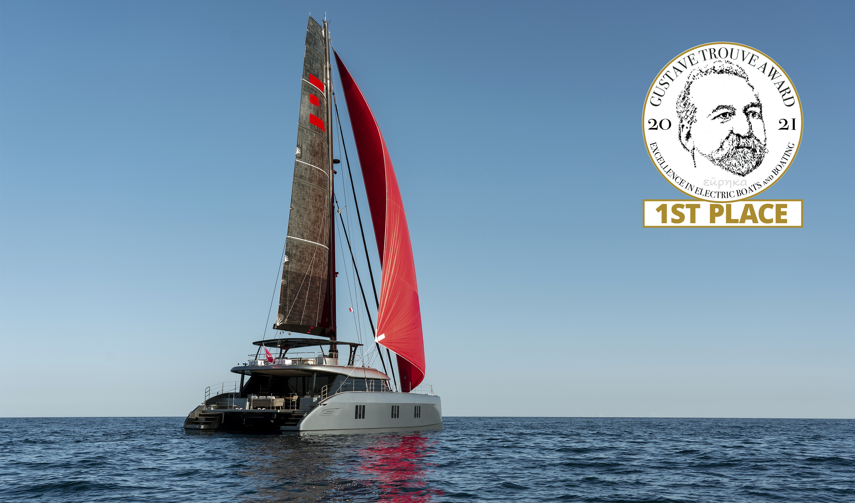 2021 Gussies Electric Boat Awards The Sunreef 60 E Voted as Best Electric Sailboat