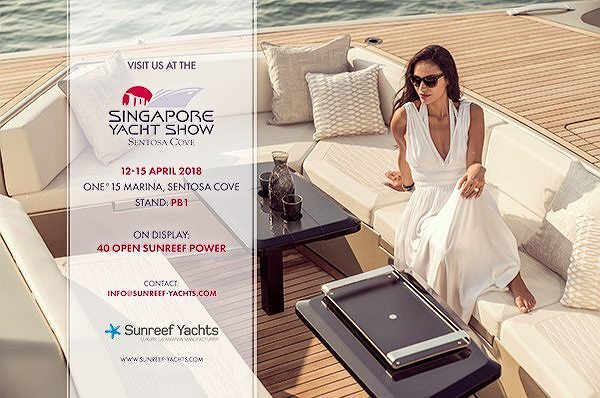 Le 40 Open Sunreef Power au Singapore Boat Show