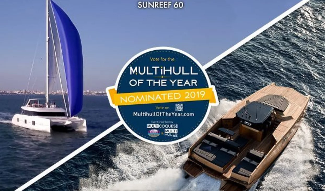 DWA KATAMARANY SUNREEF YACHTS NOMINOWANE DO NAGRODY MULTIHULL OF THE YEAR