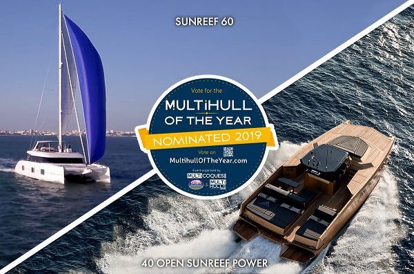 DWA KATAMARANY SUNREEF YACHTS NOMINOWANE DO NAGRODY MULTIHULL OF THE YEAR