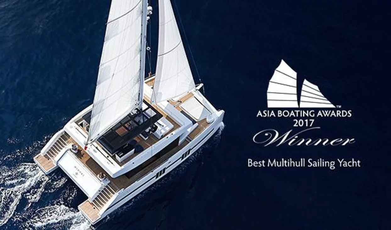  THE SUNREEF SUPREME 68 SAILING RECOGNIZED AS THE BEST MULTIHULL SAILING YACHT AT THE ASIA BOATING AWARDS CEREMONY