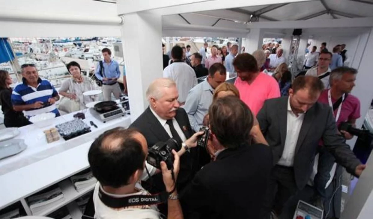 Lech Wałęsa, invité d’honneur du dixième anniversaire de Sunreef Yachts à Cannes